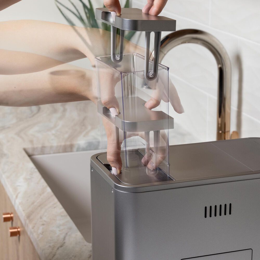 Cafe 40.5 Oz Affetto Espresso Machine + Frother in Stainless Steel, , large