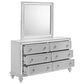 New Heritage Design Stardust 3-Piece Queen Bedroom Set in White and Silver, , large