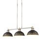Golden Lighting Kinsley 3-Light Linear Pendant with Antique Black Iron Shade in Aged Galvanized Steel, , large