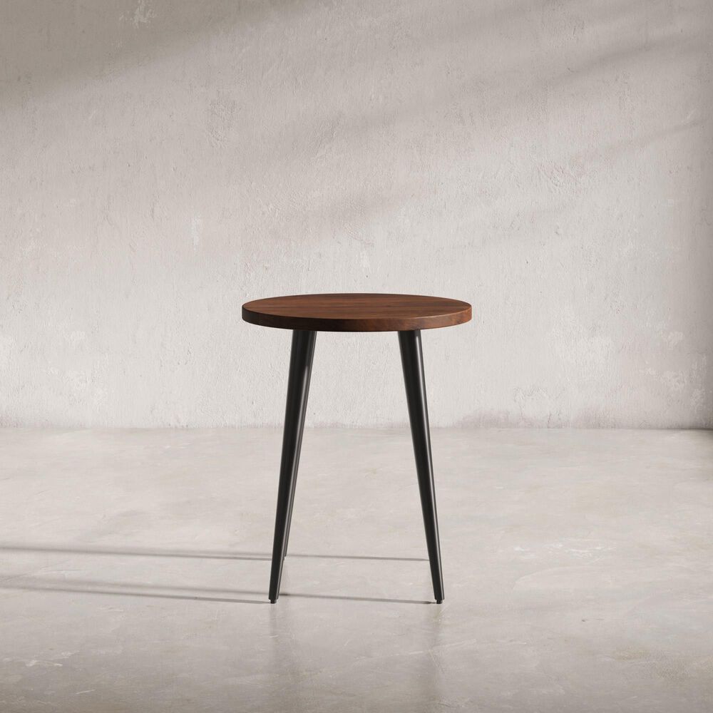 Waltham Prelude Round End Table in Walnut, , large