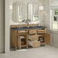 James Martin Vanities Lorelai 60" Double Vanity in Light Natural Oak with 3 cm Charcoal Soapstone Quartz Top, , large