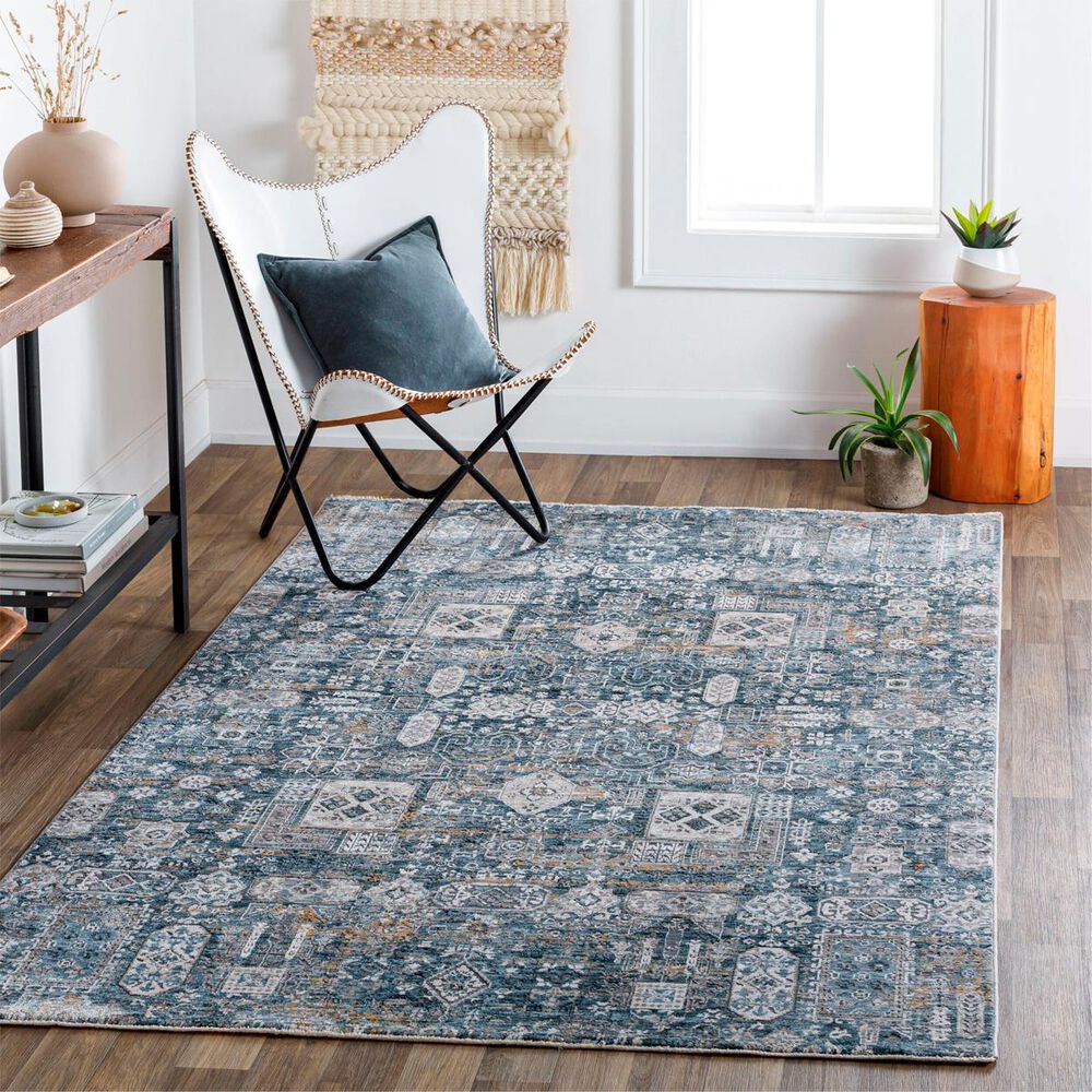 Surya Cardiff Blue, Deep Teal, Medium Gray, Light Gray, Camel and Charcoal 12&#39; x 15&#39; Area Rug, , large