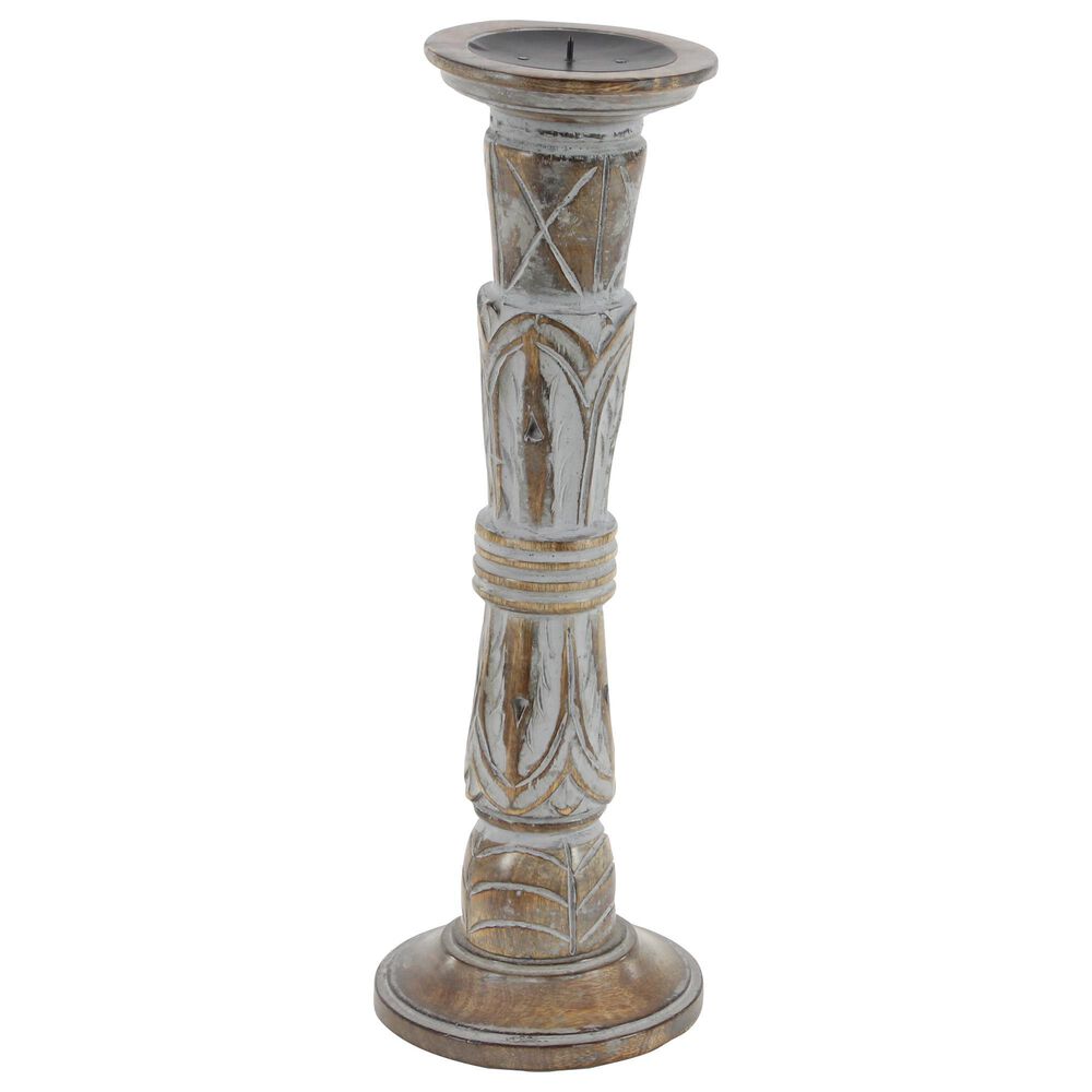Maple and Jade 18&quot; Candle Holder in Light Brown &#40;Set of 3&#41;, , large