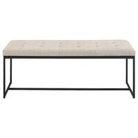 Walker Edison 48in Upholstered Bench in Tan