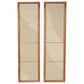 Maple and Jade 71" x 20" Wavy Textured Wall Decor with Distressed Wood Frames in White (Set of 2), , large