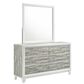 Titanic Furniture Artic 6-Drawer Dresser in Gray and White, , large