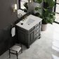 James Martin Vanities Brookfield 36" Single Bathroom Vanity in Black Onyx with 3 cm Victorian Silver Quartz Top and Rectangular Sink, , large