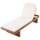 Hearth and Haven 2-piece Outdoor Chaise Lounge Set with Slat Side Table in Cream, , large