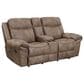Steve Silver Nashville Manual Glider Recliner Console Loveseat in Cocoa, , large
