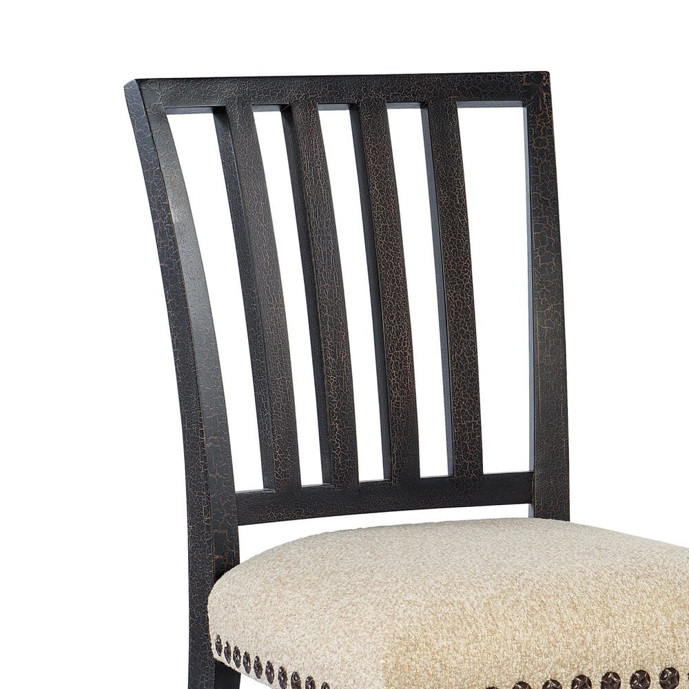 Hooker Furniture Big Sky Side Chair with Beige Cushion in Charred Timber &#40;Set of 2&#41;, , large
