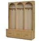 GigaCloud Wooden Hall Tree with Arched Design and Drawers in Natural and Oak, , large