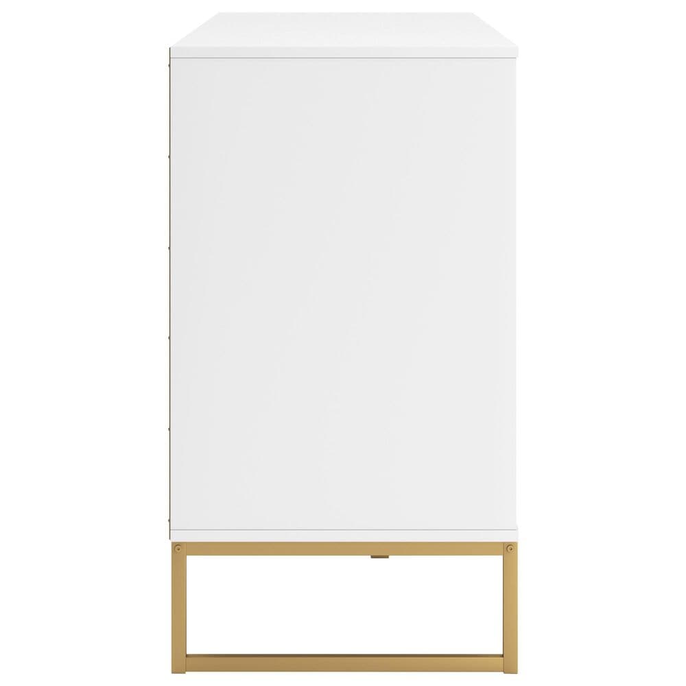 Ashley Socalle 6-Drawer Dresser in Matte White and Gold, , large