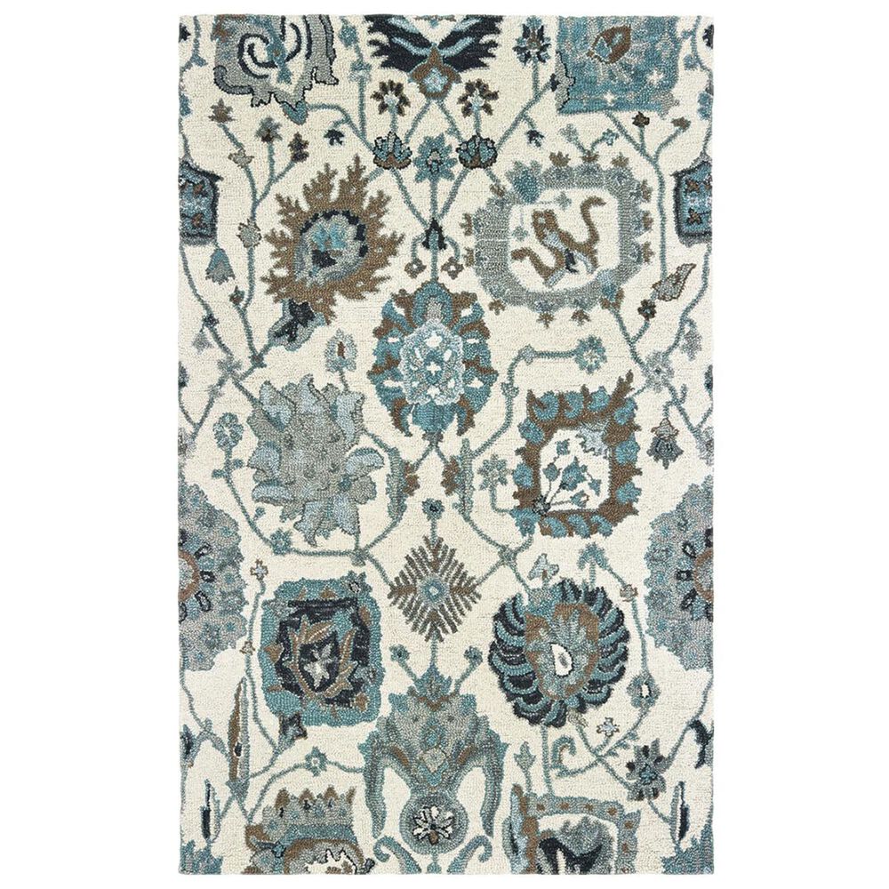 Oriental Weavers Zahra 75503 3"6" x 5"6" Ivory and Blue Area Rug, , large
