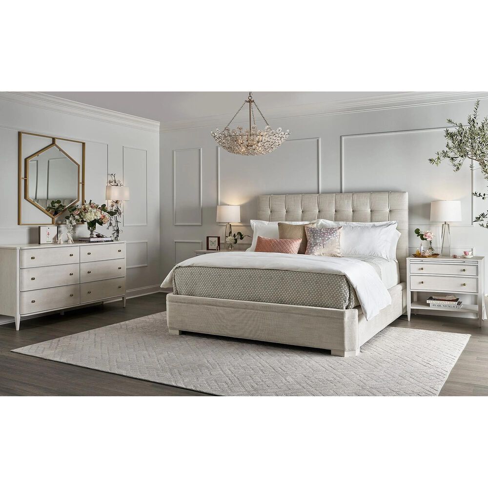 Furniture Worldwide Love Joy Bliss 4 Piece Queen Bedroom Set in Alabaster and Soft Gold, , large