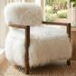 Furniture of America Lumir Long-Haired Accent Chair in White, , large