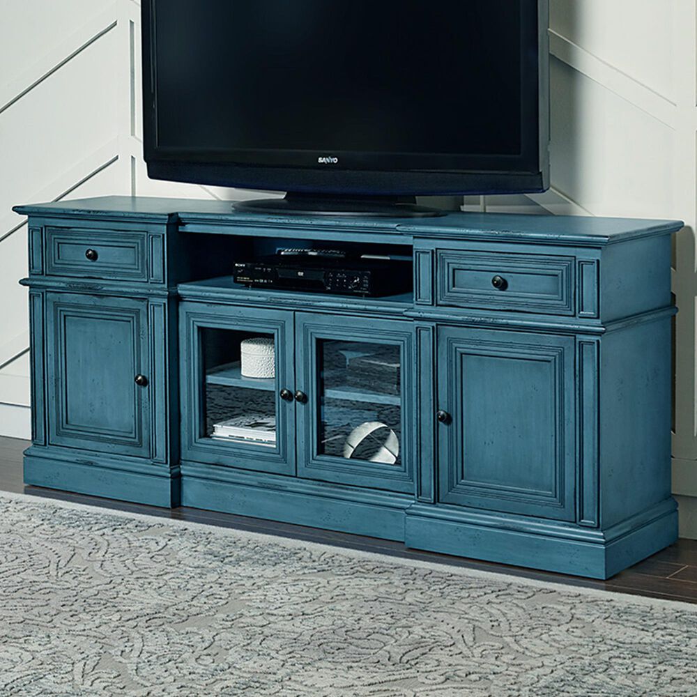 Tiddal Home Sullivan 72" TV Console in Aged Blue, , large