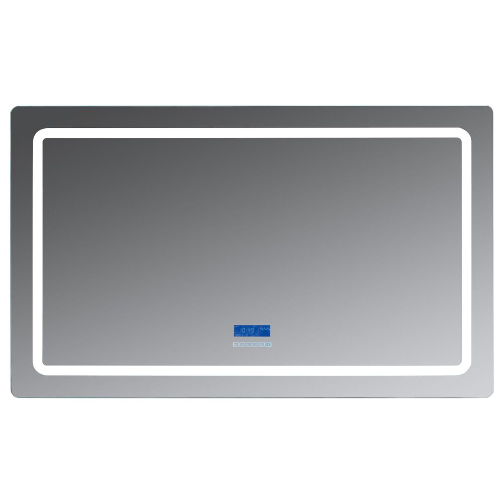 Lexora Home Caldona 60" x 36" LED Mirror with Defogger in Gray, , large