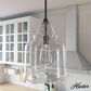 Hunter Dunshire 12" 1-Light Medium Pendant with Seeded Shade in Noble Bronze, , large