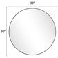 HOMLUX 30" Round Wall Mirror in Black, , large