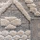 Safavieh Martha Stewart Lucia Shag 4" x 6" Beige and White Area Rug, , large