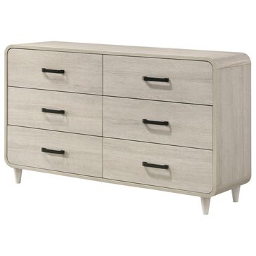 Crown Mark Nyomi 6-Drawer Dresser in White, , large