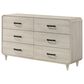 Crown Mark Nyomi 6-Drawer Dresser in White, , large
