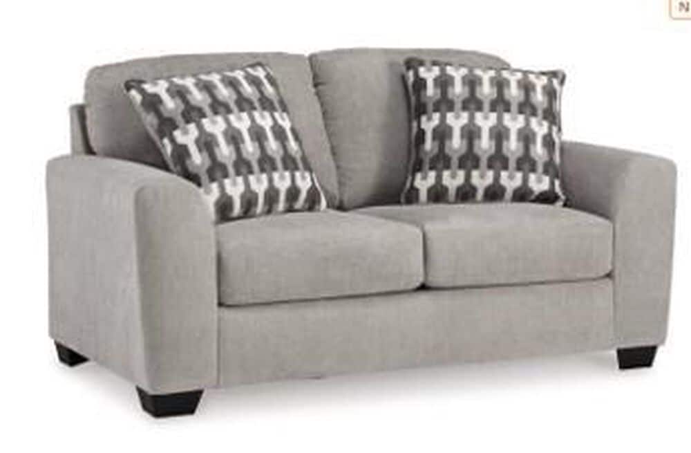 Ashley Avenal Park Stationary Loveseat in Flannel, , large