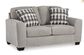 Ashley Avenal Park Stationary Loveseat in Flannel, , large