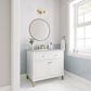 James Martin Vanities Chicago 36" Single Bathroom Vanity in Glossy White with 3 cm Eternal Jasmine Pearl Quartz Top and Rectangular Sink, , large