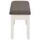 Linon Home Decor Jane Storage Bench with Taupe Cushion in Vanilla White, , large