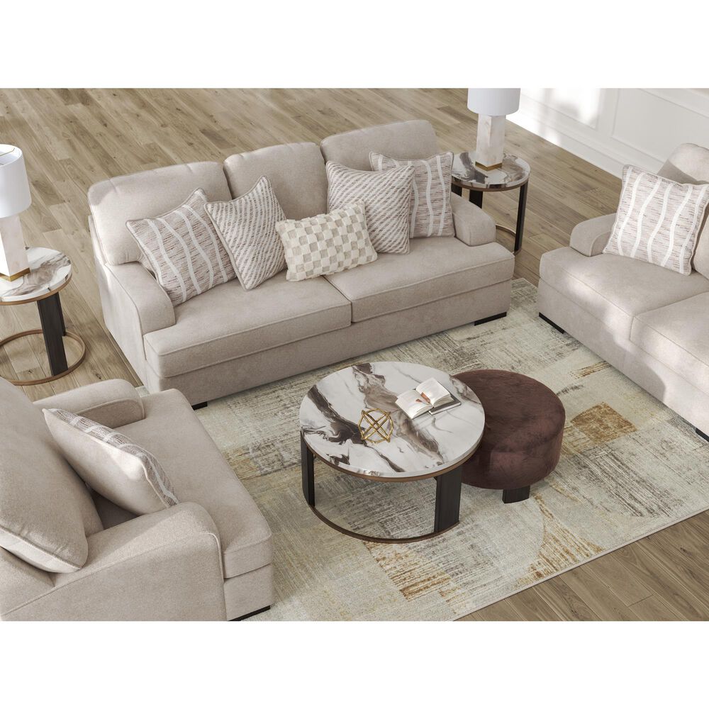 Ashley High Profile Stationary Sofa in Taupe, , large