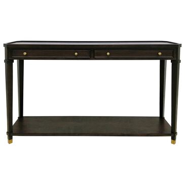 Slatehouse Carrington Console Table in Dark Brown and Antique Gold, , large