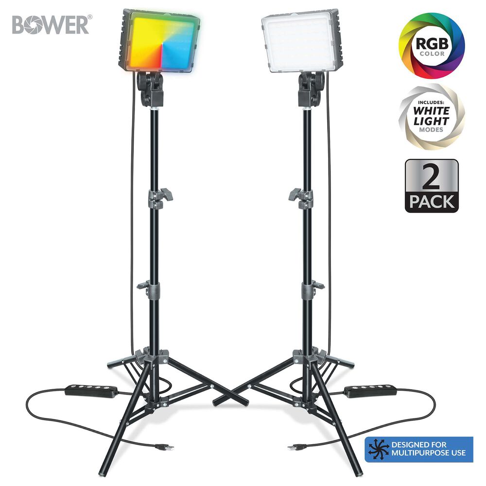 Camera Accessories RGB LED Light Kit for Brilliant Content Creation in Black (Set of 2), , large