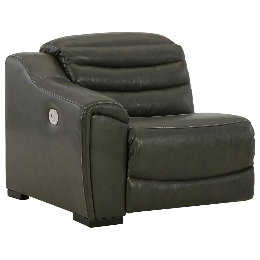 Ashley Center Line 2-Piece Power Symmetrical Reclining Sectional Loveseat in Dark Gray, , large