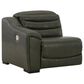 Ashley Center Line 2-Piece Power Symmetrical Reclining Sectional Loveseat in Dark Gray, , large