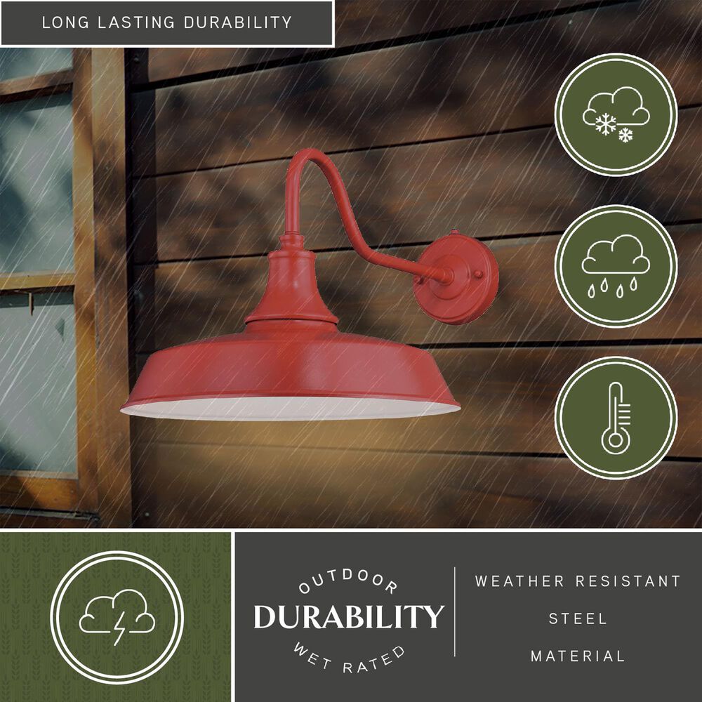 Vaxcel Dorado 15" 1-Light Outdoor Wall Sconce in Red, , large