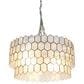 Creative Coop Carlisle 2-Tier Honeycomb Chandelier with Matte Silver Shade, , large