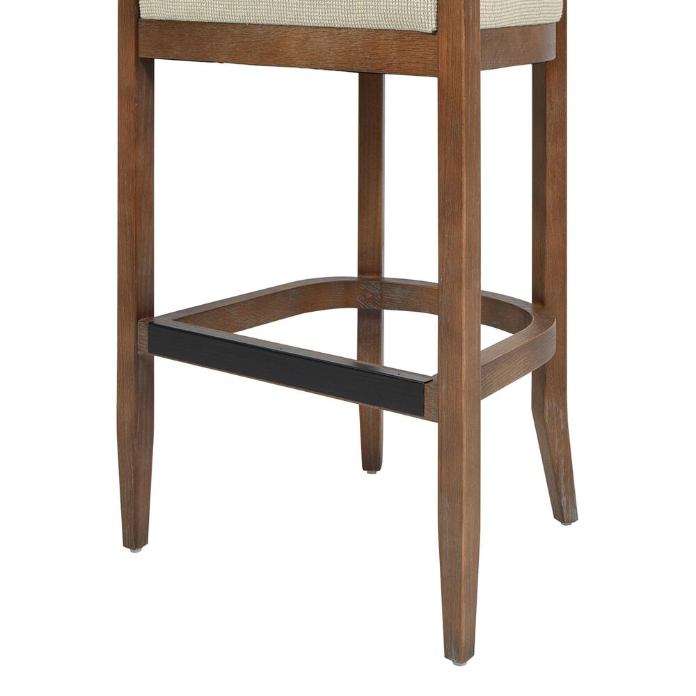 Jennifer Taylor Home Americana 30.5" Bar Stool with Taupe Beige Cushion in Natural, , large