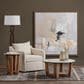 Slatehouse Wexler Round Cocktail Table in Brown and Gray, , large