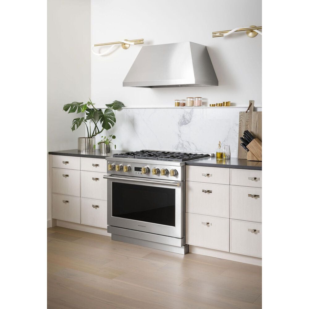 Monogram 36&quot; All Gas Professional Range with 4 Burners and Griddle in Stainless Steel, , large