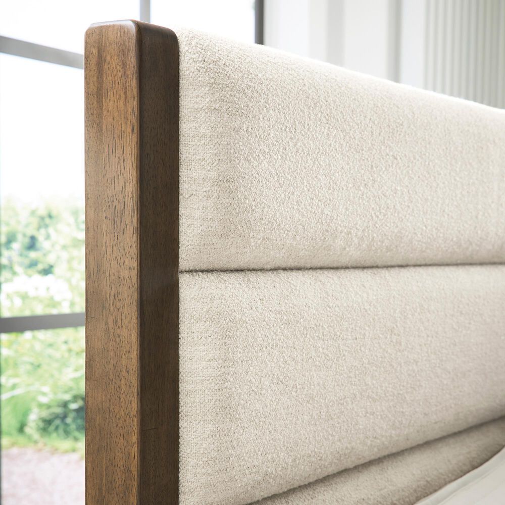 Ashley Marxmore King Upholstered Storage Bed with Two Nightstands in Brown, , large