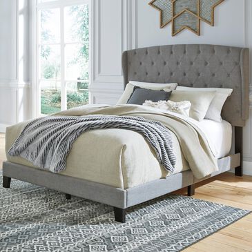 Signature Design by Ashley Vintasso Queen Upholstered Bed in Gray, , large