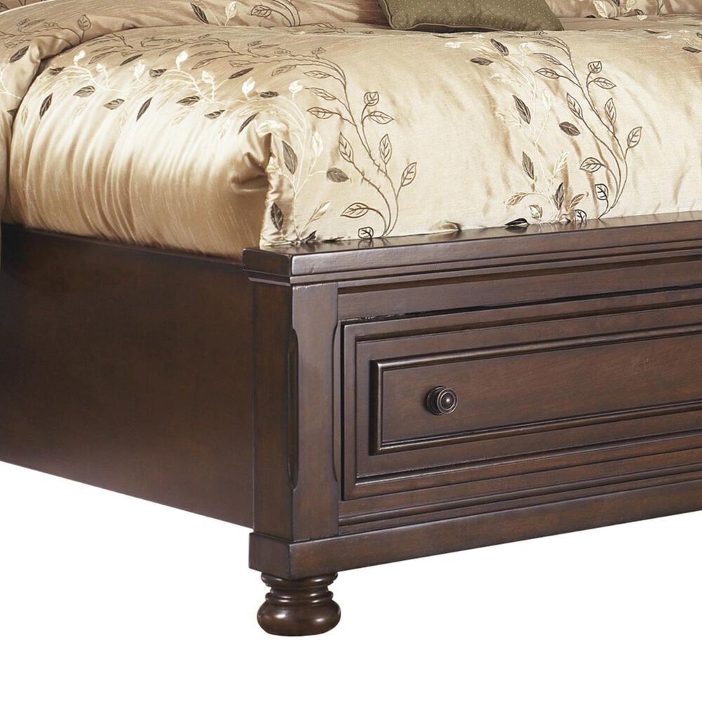 Millennium Porter Queen Sleigh Bed with Storage in Burnished Brown, , large
