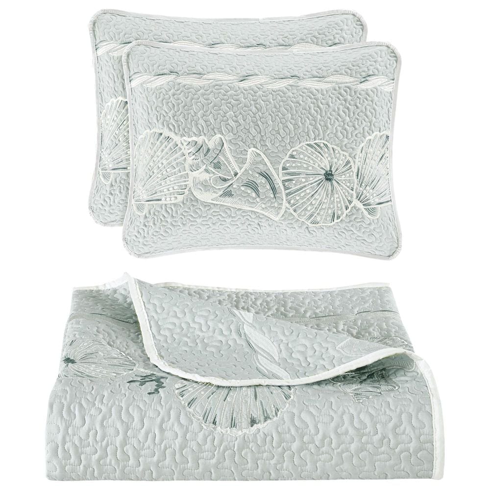 Royal Court Water"s Edge 2-Piece Twin/Twin XL Quilt Set in Aqua, , large