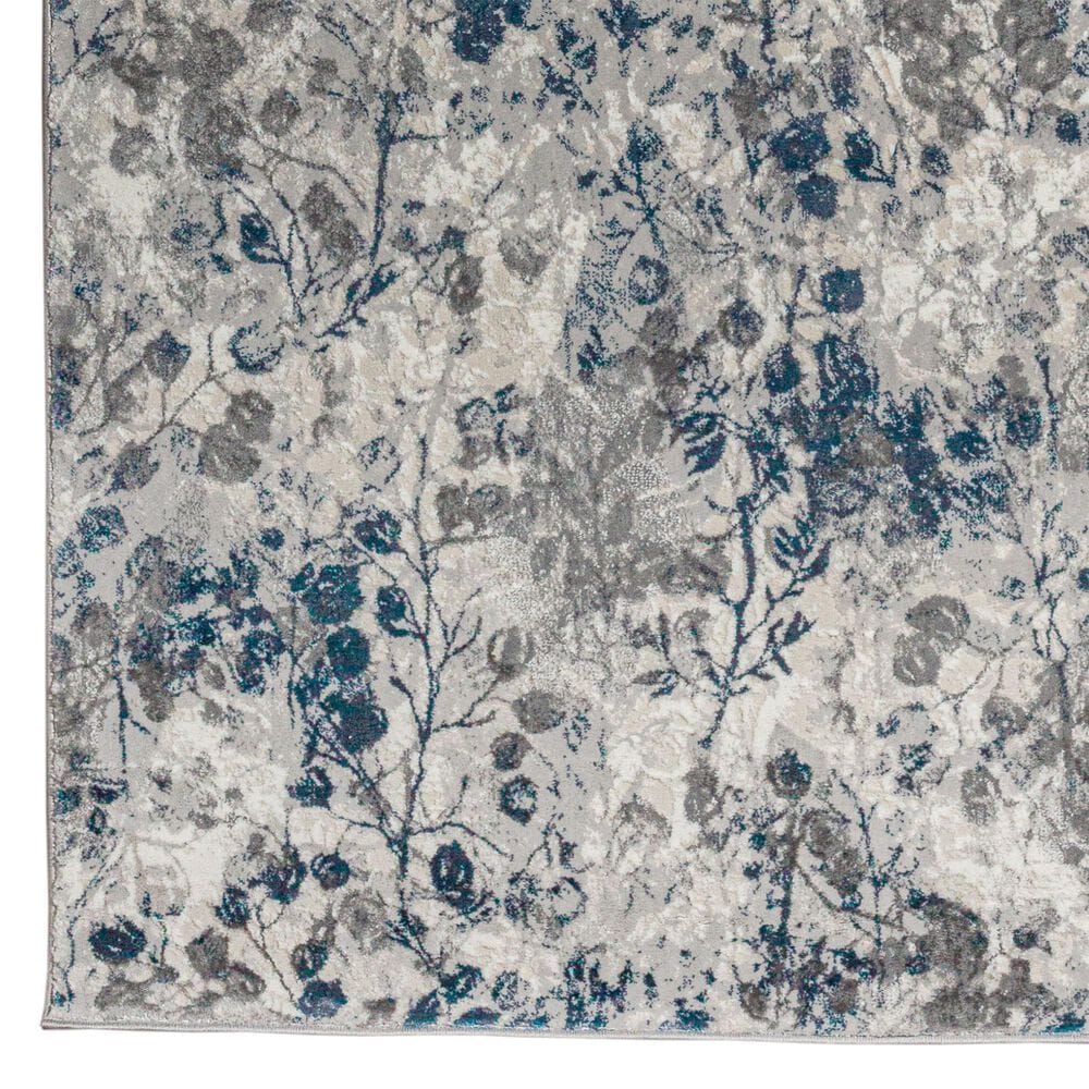 Radici USA Livigno Floral 3&#39;3&quot; x 4&#39;11&quot; Blue Area Rug, , large