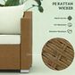 Hearth and Haven Outdoor Sofa with Cushions and Natural Wicker in Light Gray, , large