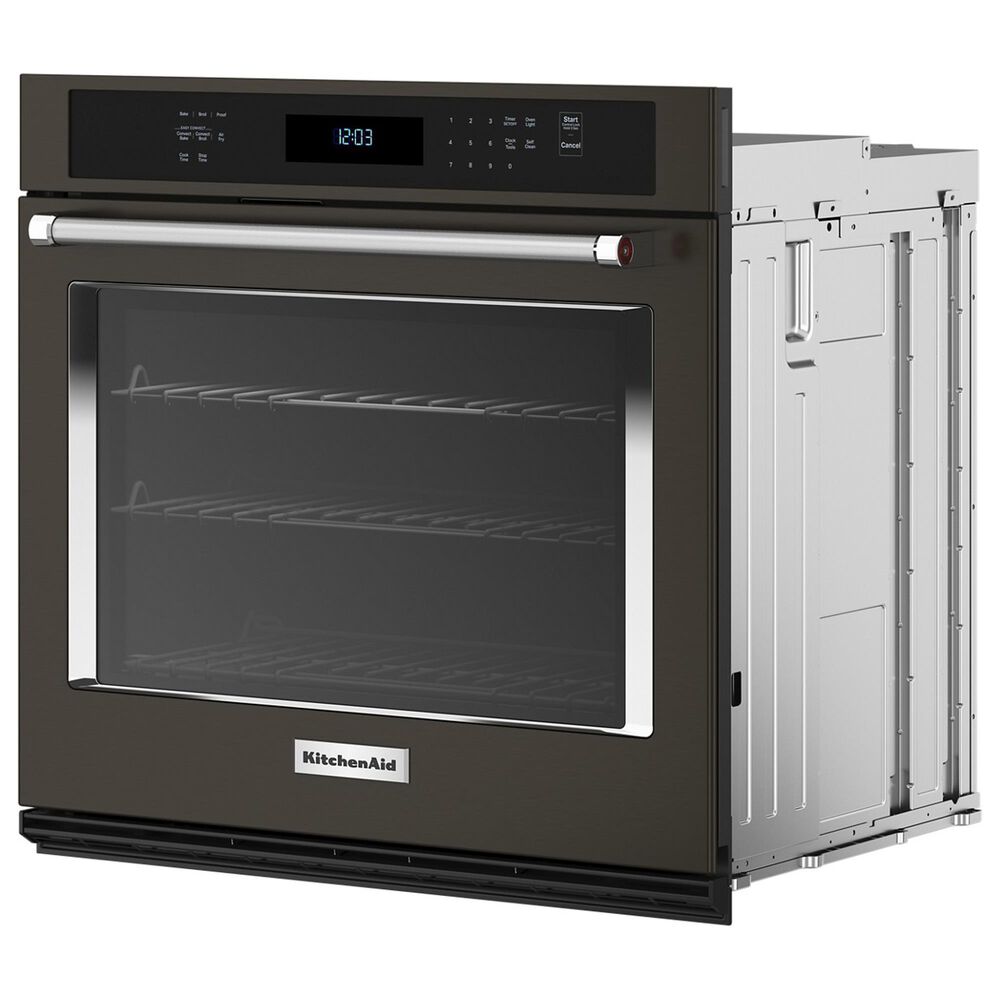 KitchenAid 27&quot; Single Wall Oven with Air Fry Mode in Black Stainless Steel and PrintShield, , large