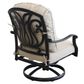 GatherCraft Geneva Patio Club Swivel Rocker with Cushion in Linen Beige, , large