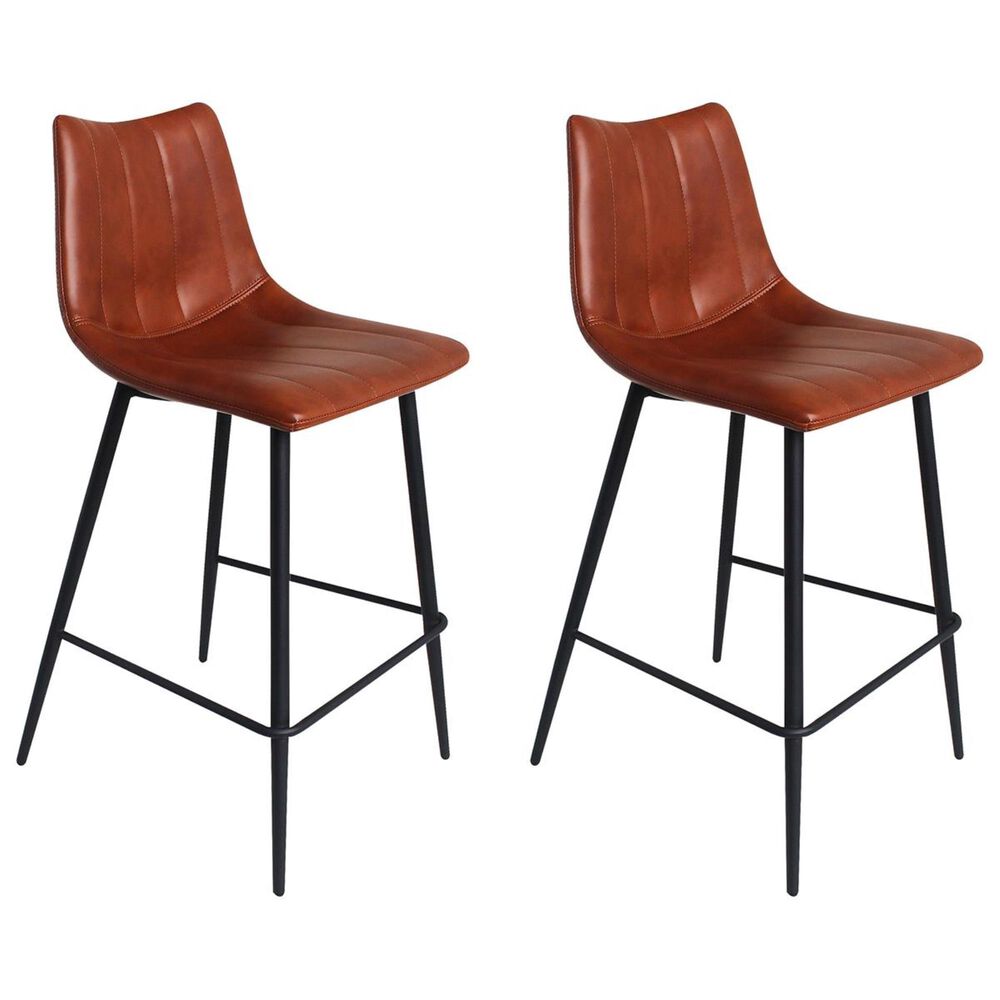 Moe"s Home Collection Alibi Counter Stool in Brown SET OF TWO, , large