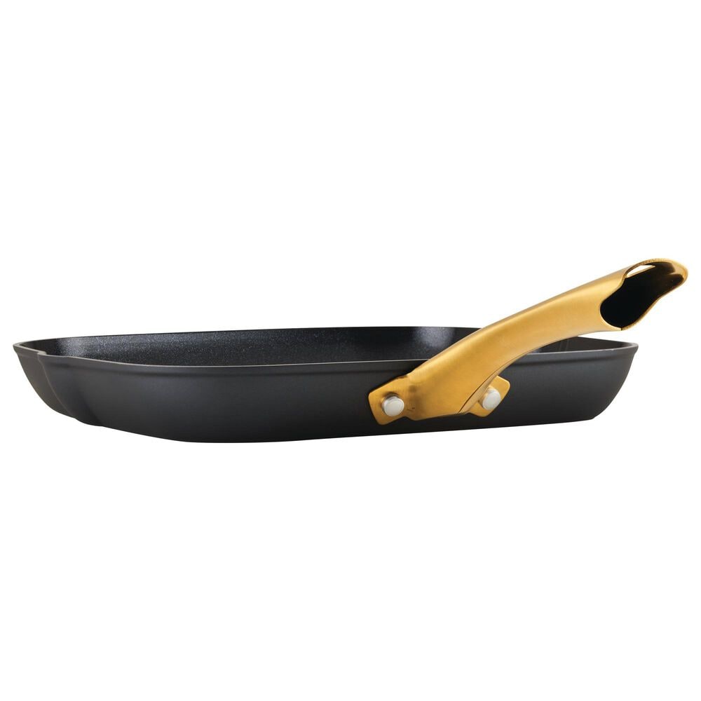 Faber Forged Induction 11&quot; Ceramic Nonstick Square Grill Pan in Black and Gold, , large